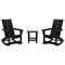 Flash Furniture 2 Modern Black Adirondack Rockers & Side Table JJ-C14709-2-T14001-BK-GG - alternate 2